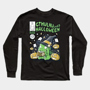 Cthulhu likes Halloween Long Sleeve T-Shirt